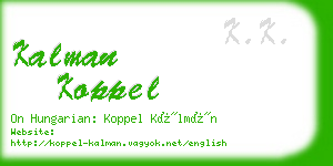 kalman koppel business card